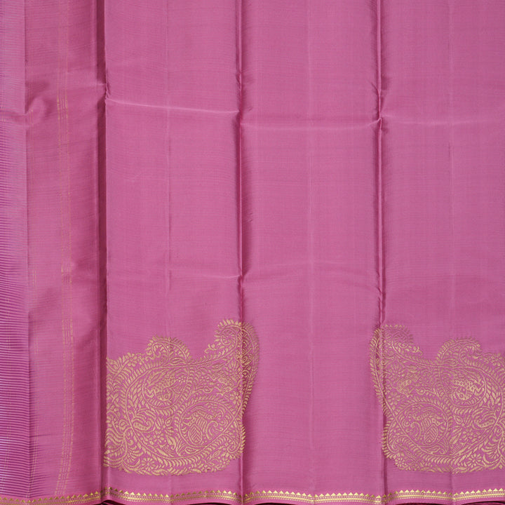 Hayagrivas Handloom Pink &amp; Purple Checks Kanjivaram Silk Saree with Pink Border KBF644G4-7