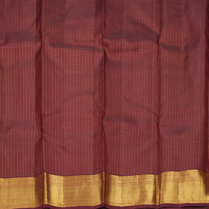 Hayagrivas Handloom Wine Maroon Kanjivaram Silk Saree KBF645G1-4