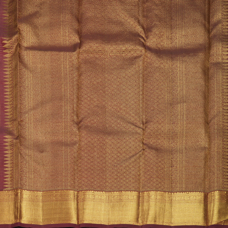 Hayagrivas Handloom Wine Maroon Kanjivaram Silk Saree KBF645G1-4