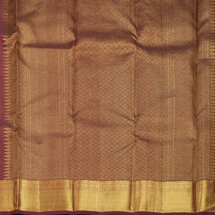 Hayagrivas Handloom Wine Maroon Kanjivaram Silk Saree KBF645G1-4