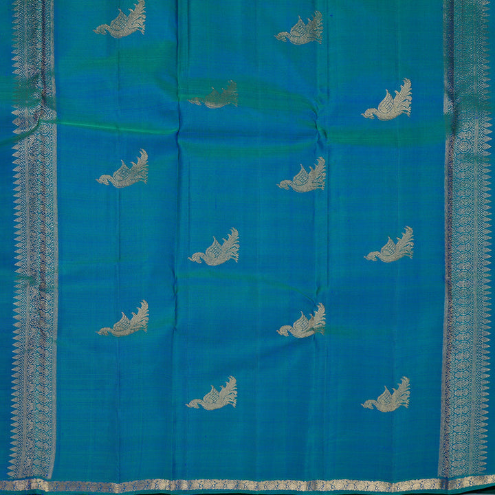 Hayagrivas Handloom Mayilkazhuthu Kanjivaram Silk Saree KBF645G13-2