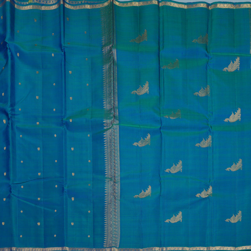 Hayagrivas Handloom Mayilkazhuthu Kanjivaram Silk Saree KBF645G13-2