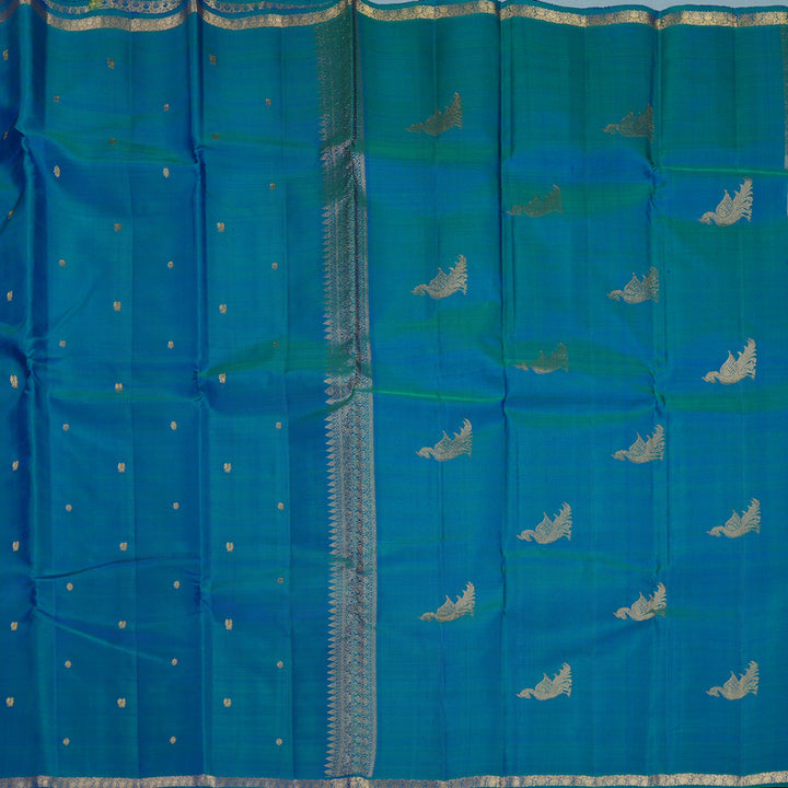 Hayagrivas Handloom Mayilkazhuthu Kanjivaram Silk Saree KBF645G13-2