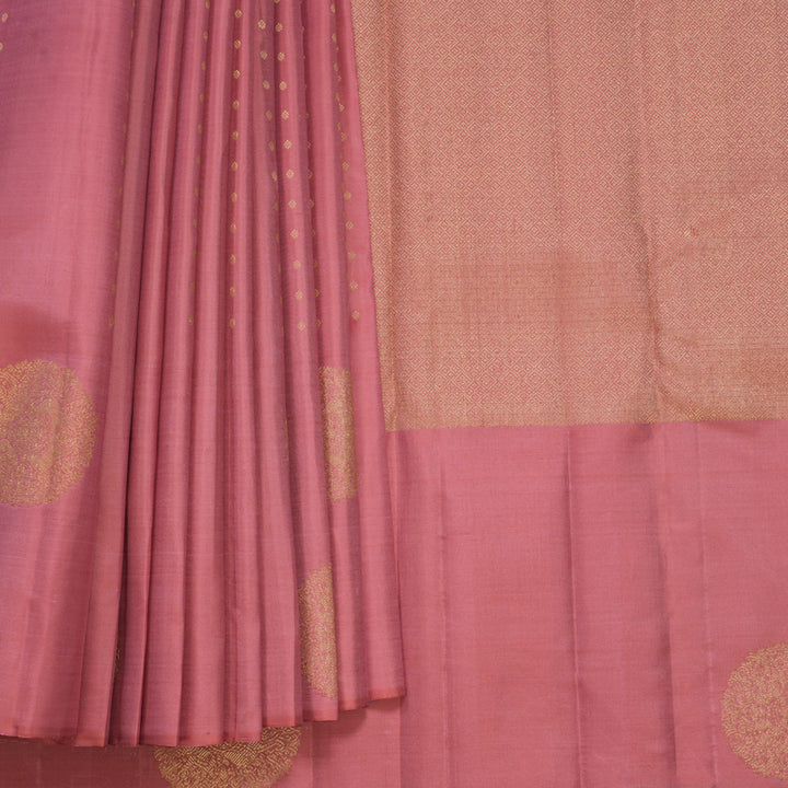 Hayagrivas Handloom Persian Pink Kanjivaram Silk Saree KBF645G14-2