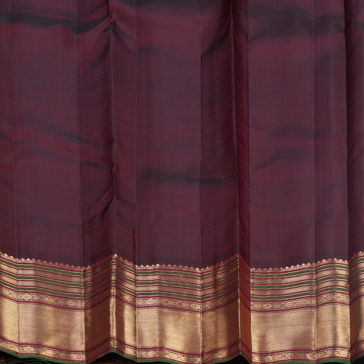 Hayagrivas Handloom Beige Kanjivaram Silk Saree with Araku Red Border KBF645G16-2