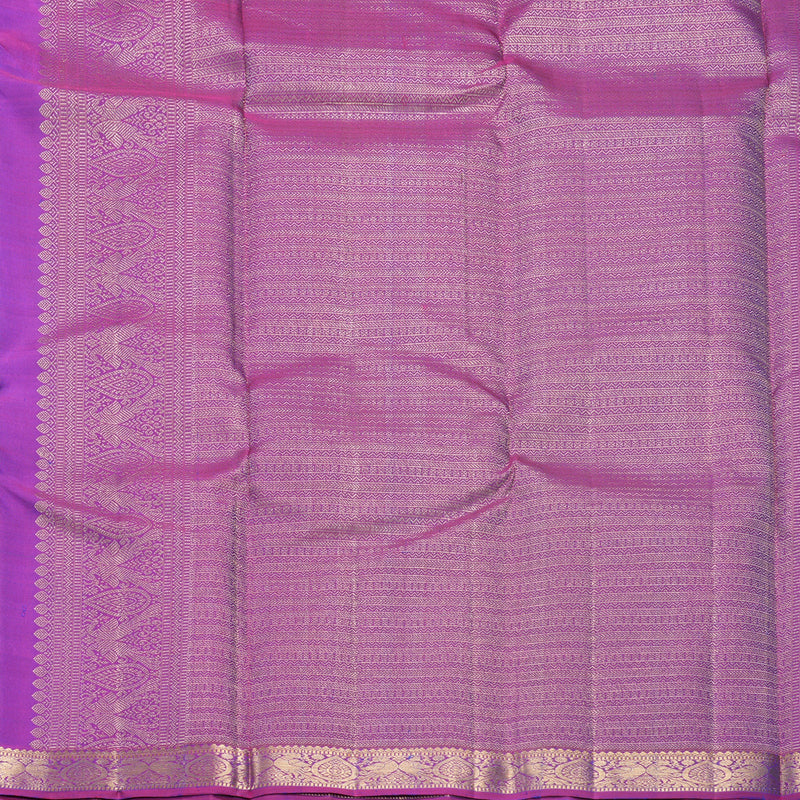 Hayagrivas Handloom Mayilkazhuthu Kanjivaram Silk Saree with Purple Border KBF645G22-1