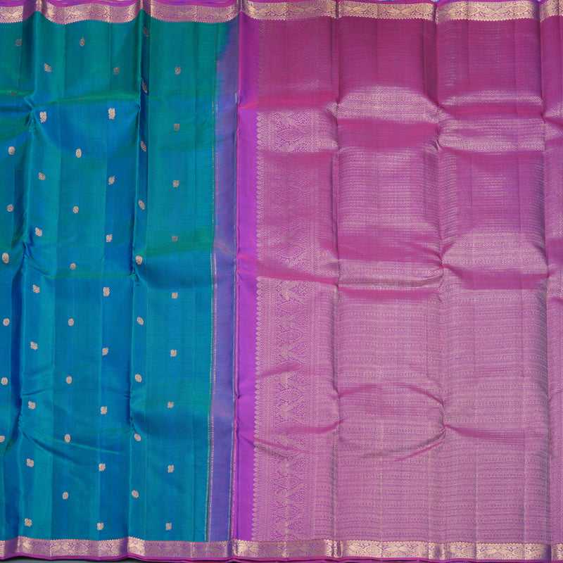 Hayagrivas Handloom Mayilkazhuthu Kanjivaram Silk Saree with Purple Border KBF645G22-1