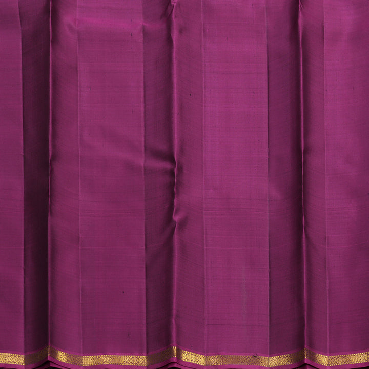 Hayagrivas Handloom Bottle Green Kanjivaram Silk Saree with Purple Border KBF645G3-1