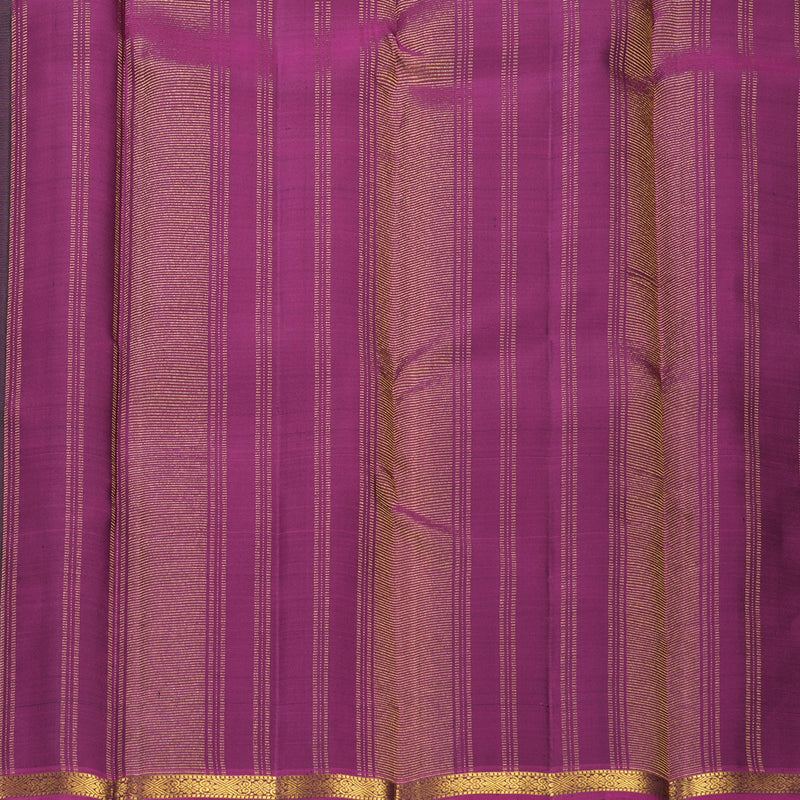 Hayagrivas Handloom Bottle Green Kanjivaram Silk Saree with Purple Border KBF645G3-1