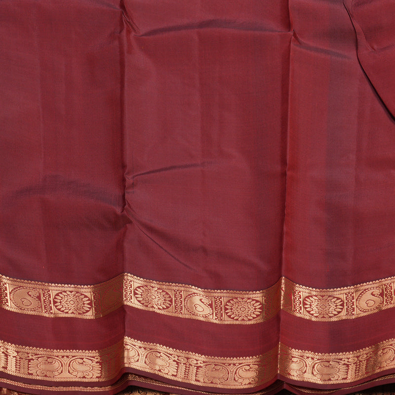 Hayagrivas Handloom Fanta Orange Kanjivaram Silk Saree KBF648G1-7