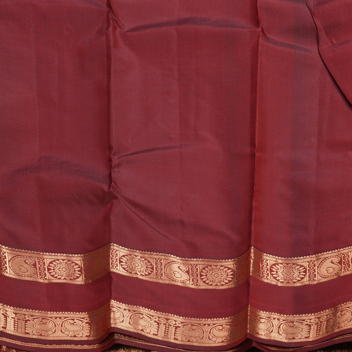 Hayagrivas Handloom Fanta Orange Kanjivaram Silk Saree KBF648G1-7