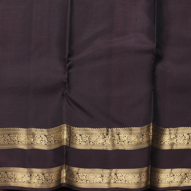 Hayagrivas Handloom Rust Orange Kanjivaram Silk Saree KBF648G1-8