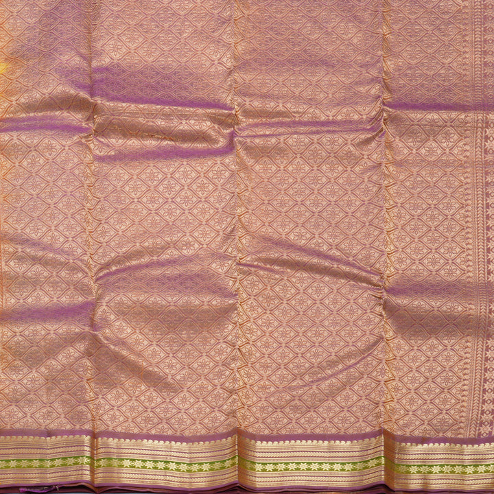 Hayagrivas Handloom Yellow Kanjivaram Silk Saree KBF648G2-4