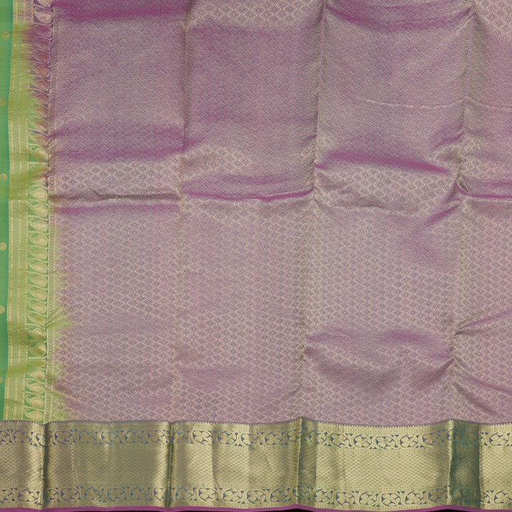 Hayagrivas Handloom Parrot Green Kanjivaram Silk Saree KBF648G4-6