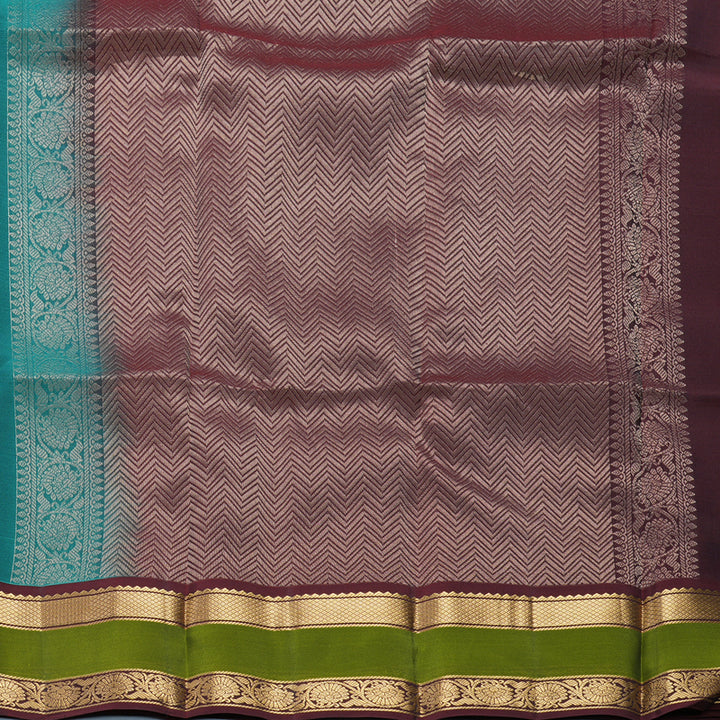Hayagrivas Handloom Rama Green Kanjivaram Silk Saree KBF649G1-14
