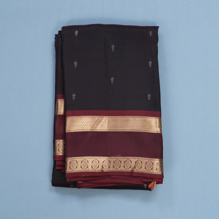 Hayagrivas Handloom Kanchana Brown Kanjivaram Silk Saree KBF649G1-21
