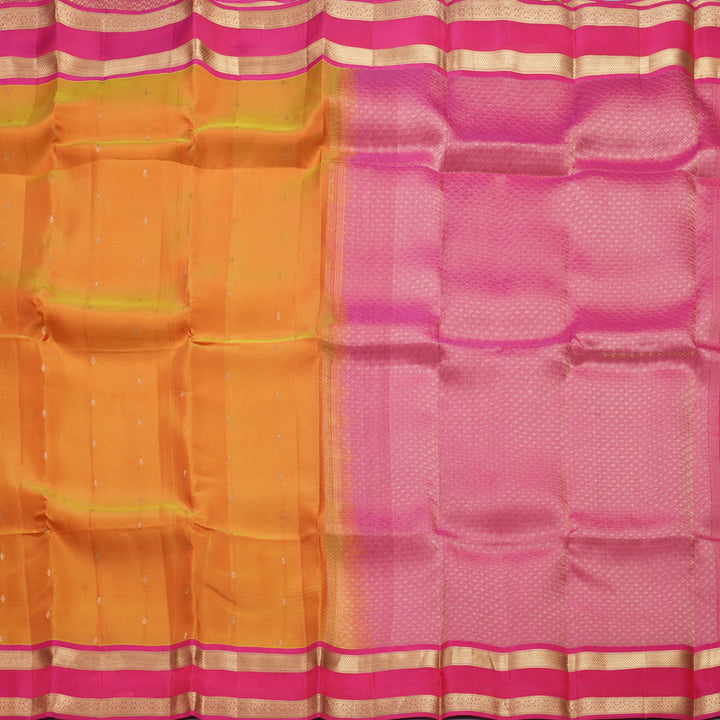 Hayagrivas Handloom Sunset Orange Kanjivaram Silk Saree KBF649G1-17