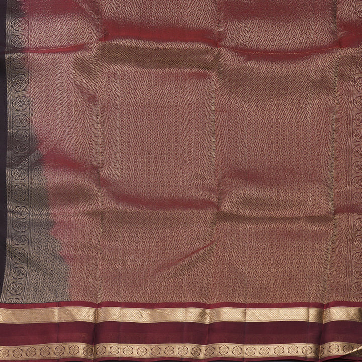 Hayagrivas Handloom Kanchana Brown Kanjivaram Silk Saree KBF649G1-21