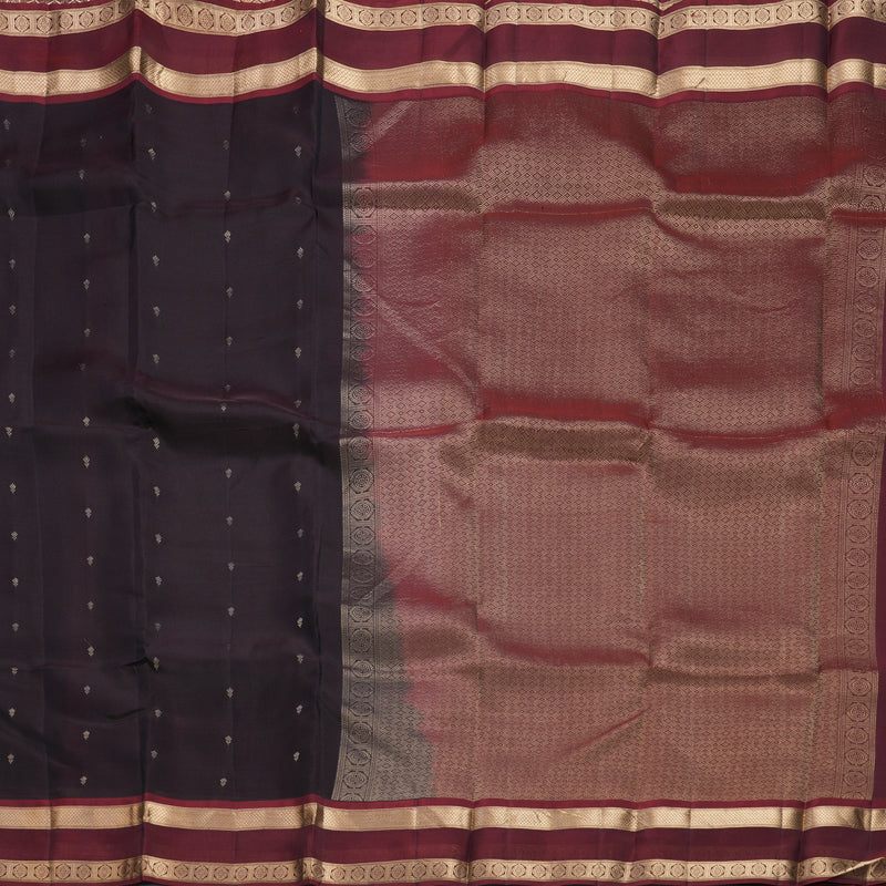 Hayagrivas Handloom Kanchana Brown Kanjivaram Silk Saree KBF649G1-21