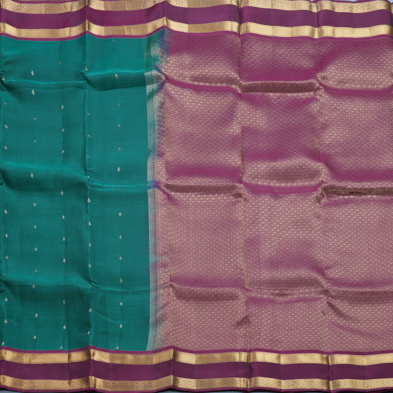 Hayagrivas Handloom Rama Green Kanjivaram Silk Saree KBF649G1-26