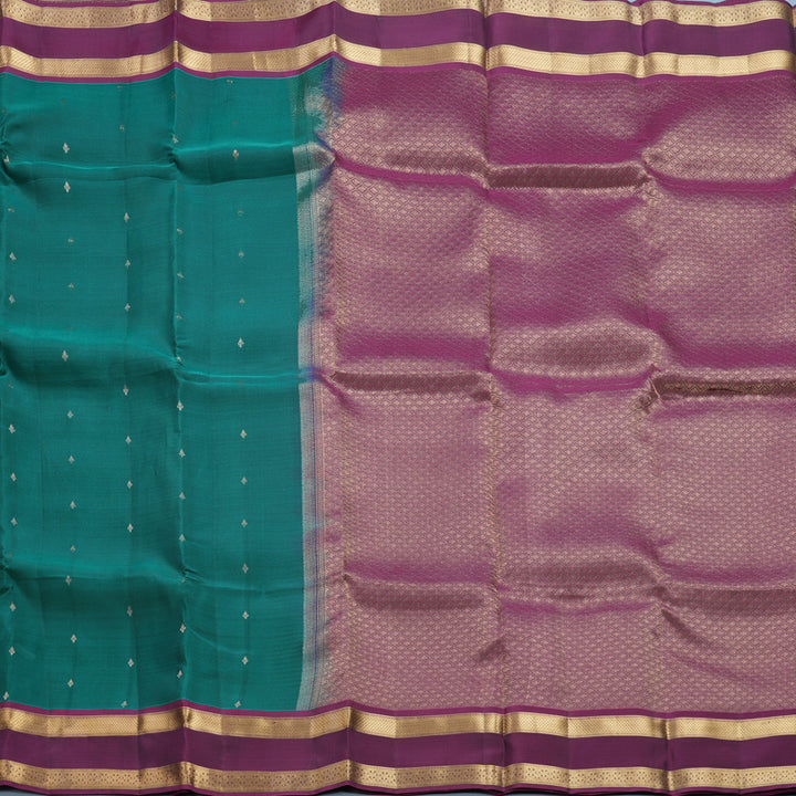 Hayagrivas Handloom Rama Green Kanjivaram Silk Saree KBF649G1-26