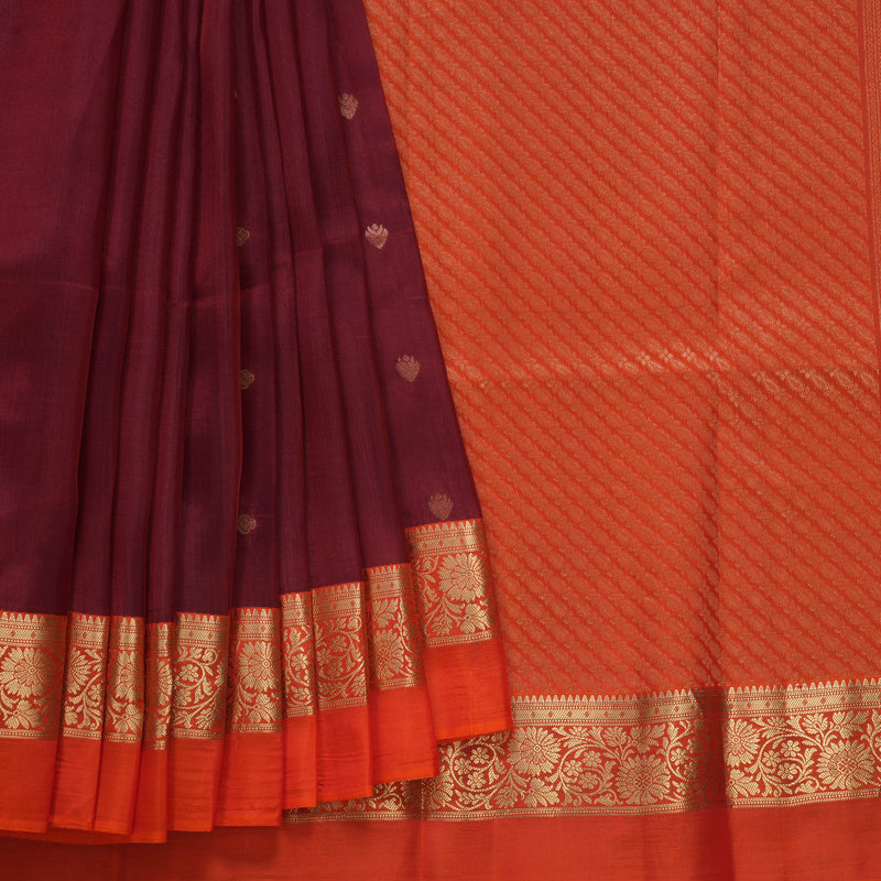 Hayagrivas Handloom Red Kanjivaram Silk Saree KBF649G1-29