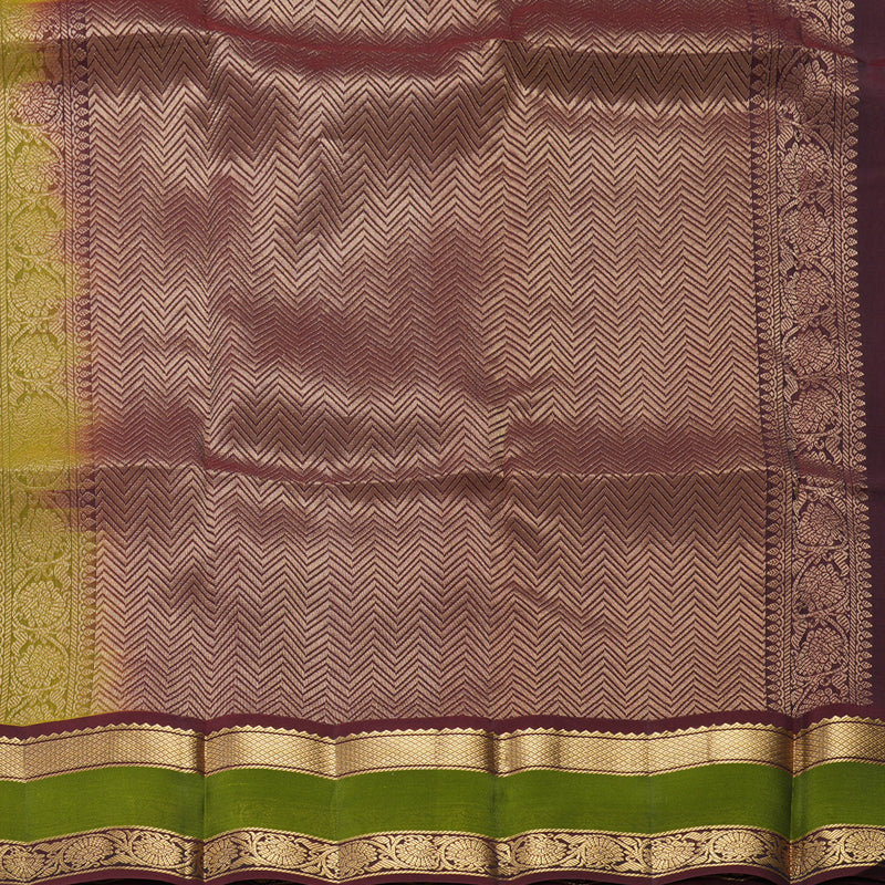 Hayagrivas Handloom Mehandi Green Kanjivaram Silk Saree KBF649G1-3