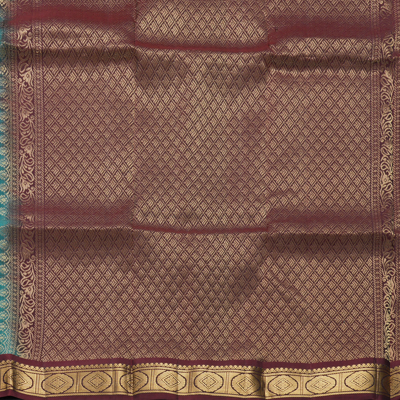 Hayagrivas Handloom Rama Green Kanjivaram Silk Saree KBF649G1-31