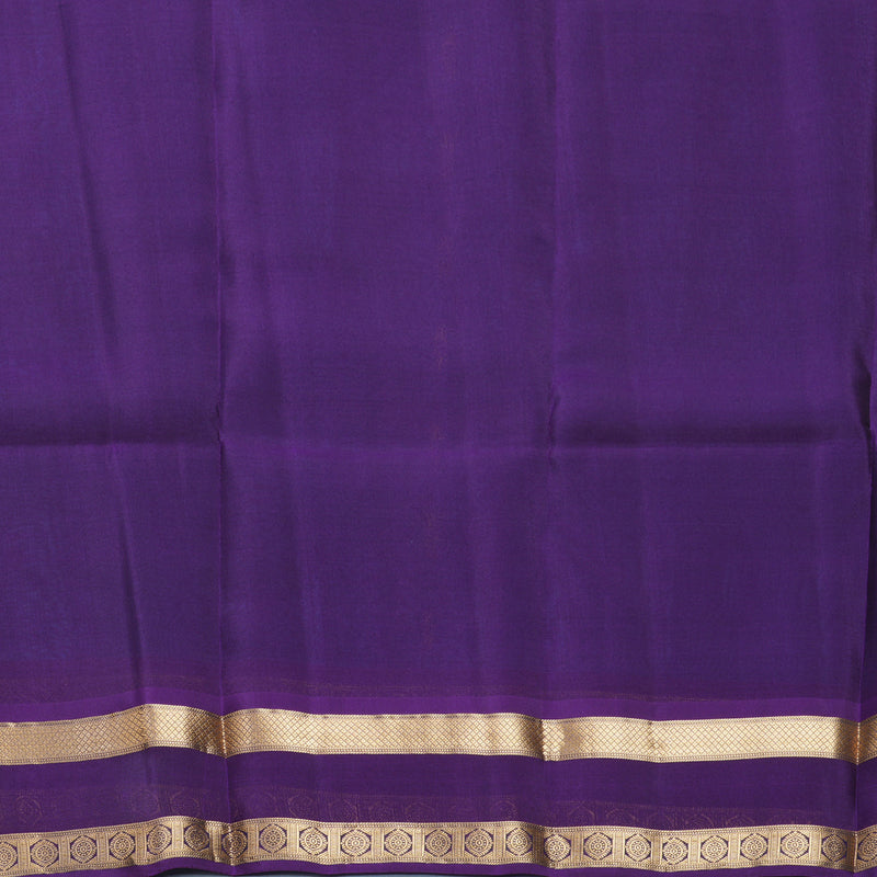 Hayagrivas Handloom Ramar Blue Kanjivaram Silk Saree with Purple Border KBF649G1-40