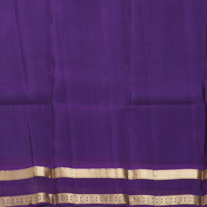 Hayagrivas Handloom Ramar Blue Kanjivaram Silk Saree with Purple Border KBF649G1-40