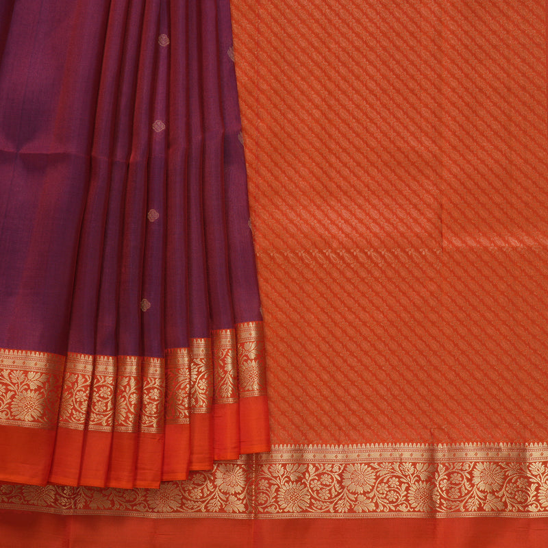 Hayagrivas Handloom Wine Maroon Kanjivaram Silk Saree KBF649G1-6