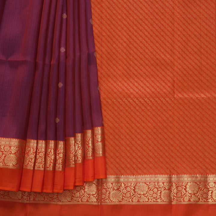 Hayagrivas Handloom Wine Maroon Kanjivaram Silk Saree KBF649G1-6
