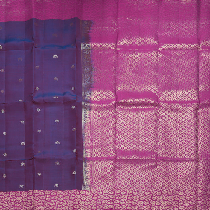 Hayagrivas Handloom Purple Kanjivaram Silk Saree KBF649G2-1