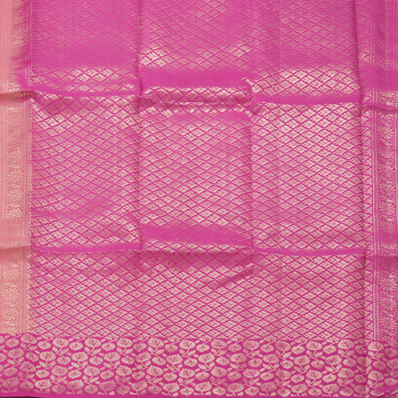 Hayagrivas Handloom Rose Pink Kanjivaram Silk Saree KBF649G2-4