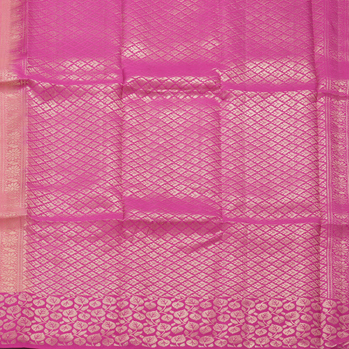 Hayagrivas Handloom Rose Pink Kanjivaram Silk Saree KBF649G2-4