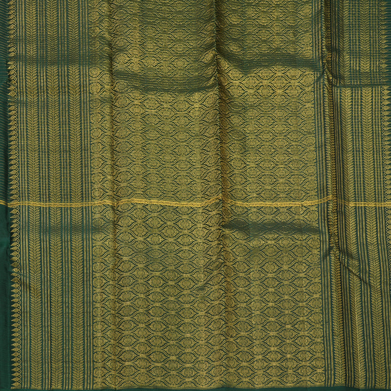 Hayagrivas Handloom Wine Purple Kanjivaram Silk Saree with Bottle Green Border KBF652G1-1