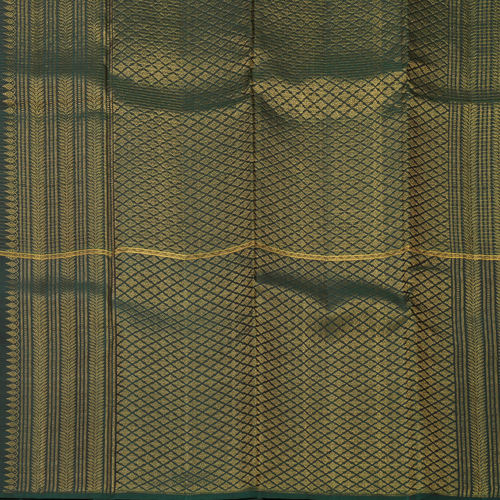 Hayagrivas Handloom Purple Kanjivaram Silk Saree with Bottle Green Border KBF652G1-4