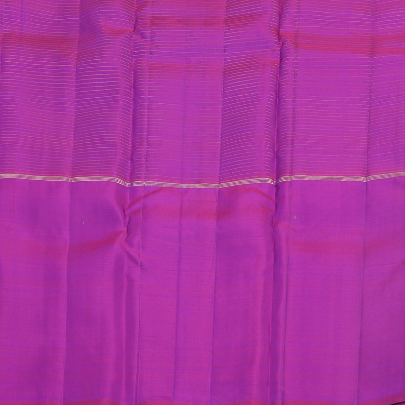 Hayagrivas Handloom Blue Kanjivaram Silk Saree with Purple Border KBF652G1-7