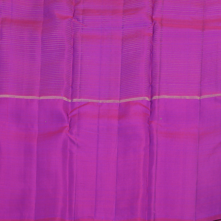 Hayagrivas Handloom Blue Kanjivaram Silk Saree with Purple Border KBF652G1-7