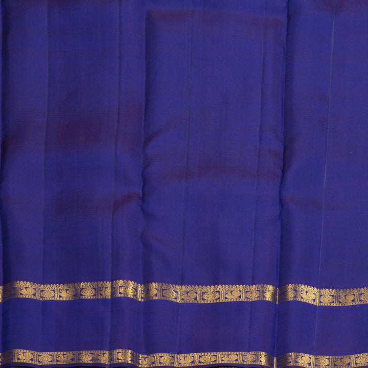 Hayagrivas Handloom Mayilkazhuthu Kanjivaram Silk Saree with Royal Blue Border KBF652G2-5