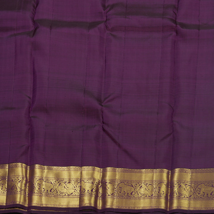 Hayagrivas Handloom Lavender-Pink Kanjivaram Silk Saree with Purple Border KBF652G3-1