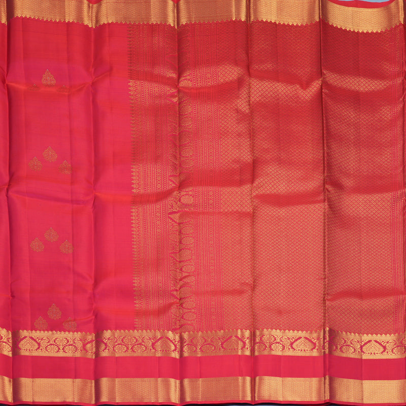 Hayagrivas Handloom Rani Pink Kanjivaram Silk Saree KBF652G4-10
