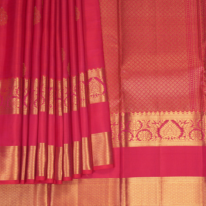Hayagrivas Handloom Rani Pink Kanjivaram Silk Saree KBF652G4-10