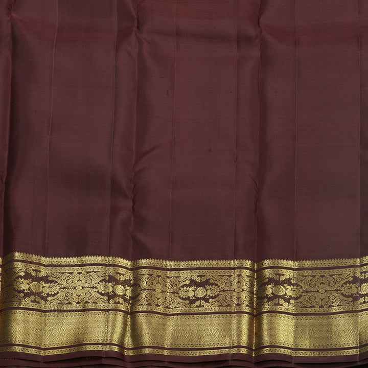 Hayagrivas Handloom Coffee Brown Kanjivaram Silk Saree KBF652G4-2