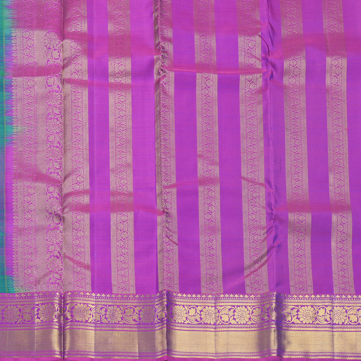 Hayagrivas Handloom Mayilkazhuthu Kanjivaram Silk Saree with Purple Border KBF652G4-7