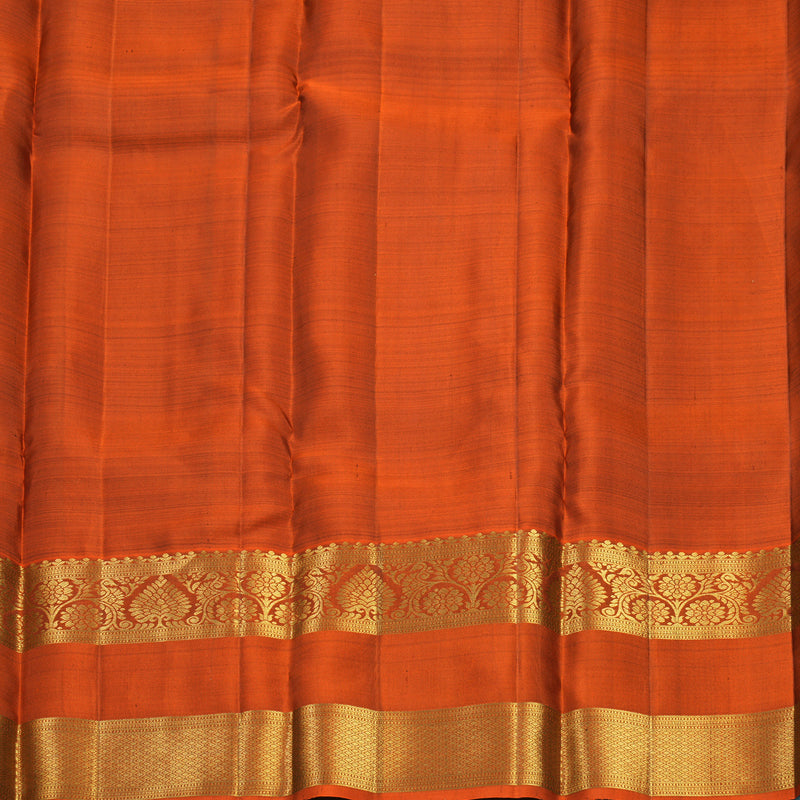 Hayagrivas Handloom Purple Kanjivaram Silk Saree with Rust Orange Border KBF652G4-8