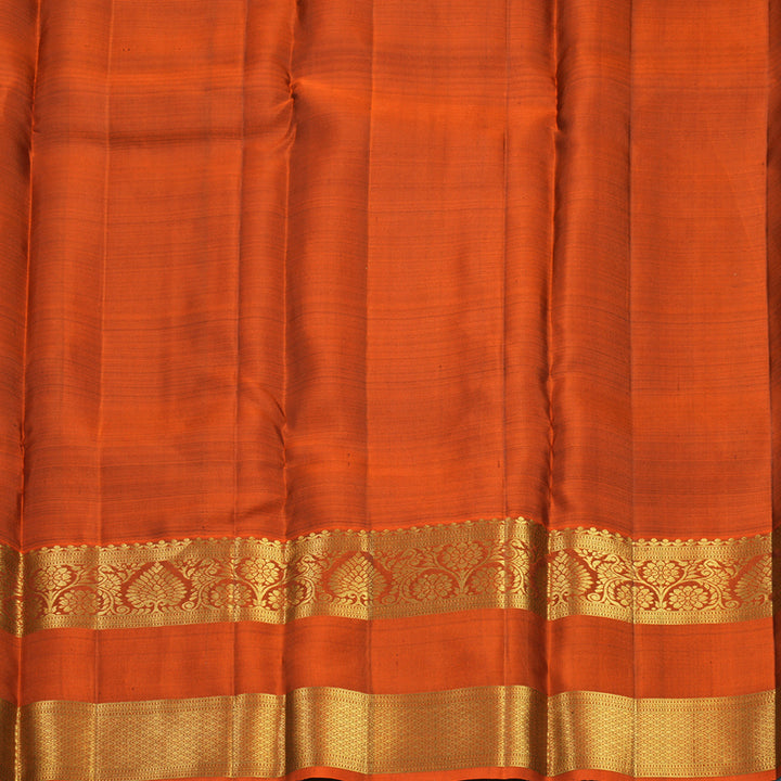 Hayagrivas Handloom Purple Kanjivaram Silk Saree with Rust Orange Border KBF652G4-8