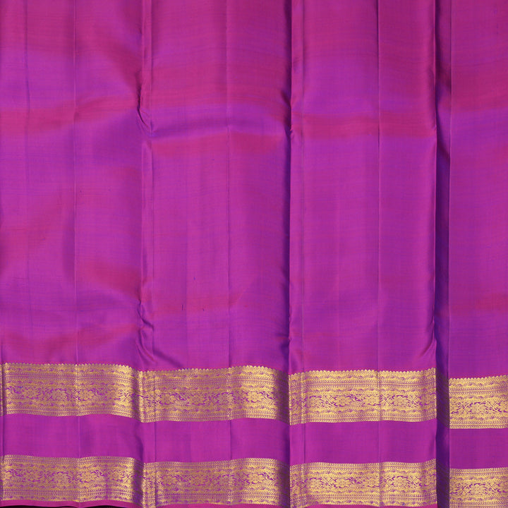 Hayagrivas Handloom Mayilkazhuthu Kanjivaram Silk Saree with Purple Border KBF652G5-2