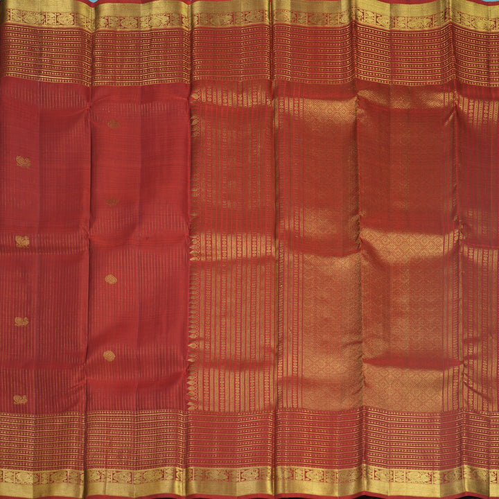 Hayagrivas Handloom Red Kanjivaram Silk Saree KBF652G5-4
