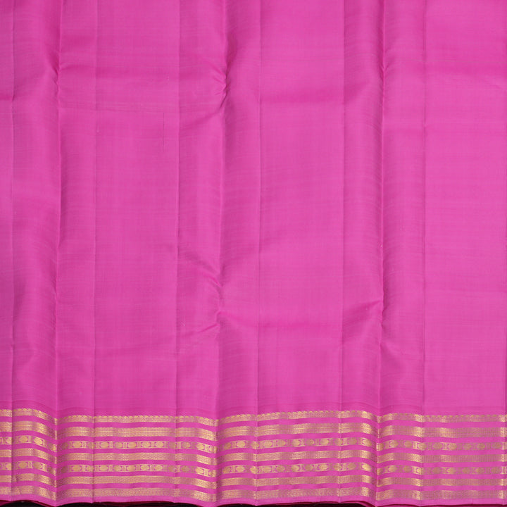 Hayagrivas Handloom Purple Kanjivaram Silk Saree with Pink Border KBF652G5-5